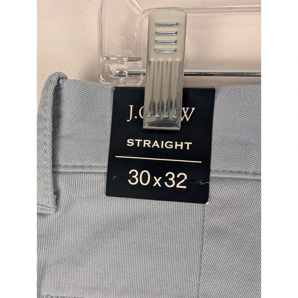 J.Crew Chino Pants Mens 30x32 Light Blue Straight Fit Cotton Twill Preppy NWT